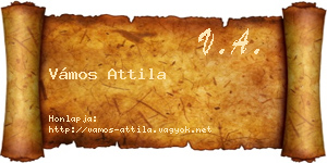 Vámos Attila névjegykártya