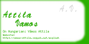 attila vamos business card